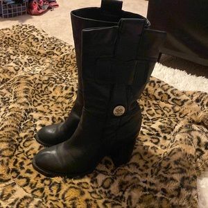 Vintage BCBG black leather boots